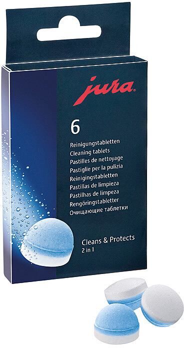 Jura 2-Phasen Reinigungstablette für Espresso-/Kaffee-Vollautomaten Jura 2-Phasen Reinigungstablette für Espresso-/Kaffee-Vollautomaten